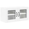 vidaXL Stenski stekleni omarica LUCCA Bela 80 x 31 x 40 cm