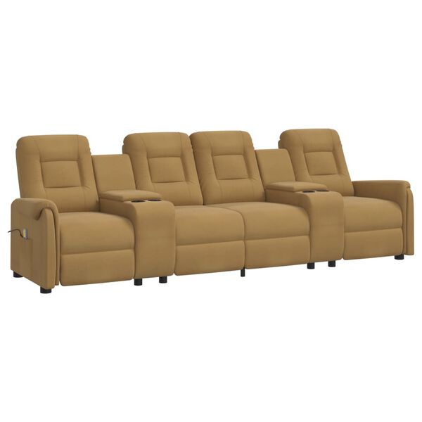 vidaXL Masažni &scaron;tirised z držali za skodelico taupe