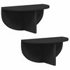 vidaXL Stenska polica 2 pcs Črna 38 x 19 x 19 cm Konstruiran les