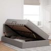 vidaXL Postelja z dodatnim prostorom za shranjevanje in LED osvetlitvijo