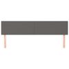 vidaXL Posteljno vzglavje siva 180x5x78/88 cm umetno usnje