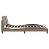 vidaXL Posteljni okvir z LED brez vzmetnice Zadar kapučino 180x200 cm