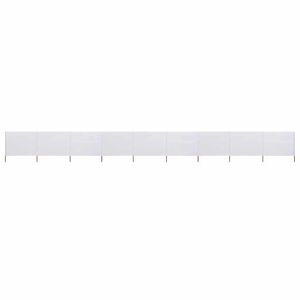 vidaXL 9-panelni vetrobran tkanina 1200x120 cm pe&scaron;čeno bel
