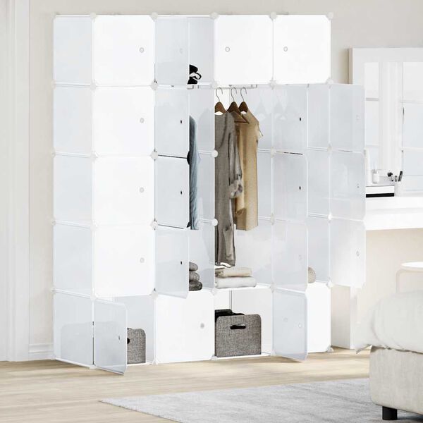 vidaXL Organizator za shranjevanje kock z 20 kockami in visečimi