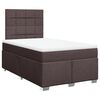 vidaXL Box spring postelja z vzmetnico temno rjav 120x200 cm blago