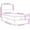 vidaXL Otomanski posteljni okvir z vzmetnicami siv 80x200 cm žamet