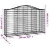 vidaXL Obokane gabion košare 3 kosi 200x50x120/140 cm pocinkano železo