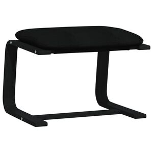 vidaXL Stolček za noge črn 51x41x40 cm blago