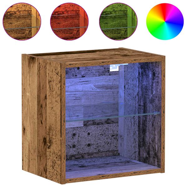 vidaXL Ležeča polica s polico Rjava 40 x 28,5 x 40 cm Konstruiran les