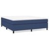 vidaXL Posteljni okvir z vzmetmi moder 180x200 cm blago