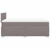 vidaXL Box spring postelja z vzmetnico taupe 120x190 cm blago