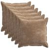 vidaXL Prevleka za blazino 6 kos HOUTEN Rjava 65 x 65 cm
