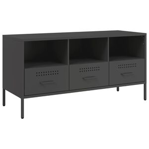 vidaXL TV omarica črna 100,5x39x50,5 cm jeklo