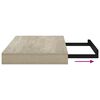 vidaXL Stenska polica barva hrasta 40x23x3,8 cm MDF