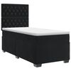 vidaXL Postelja boxspring z vzmetnico Črna 80 x 200 cm Žamet