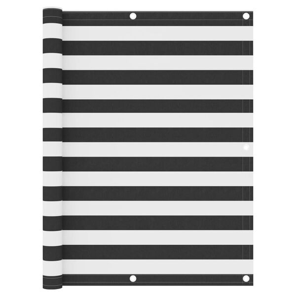 vidaXL Balkonsko platno antracitno in belo 120x300 cm oksford blago