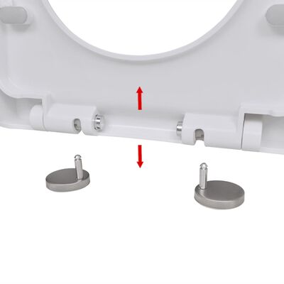 vidaXL WC deska s počasnim zapiranjem hitra namestitev bela kvadratna