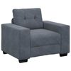 vidaXL Kavč s foteljem temno siv 100x78x80 cm žamet