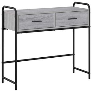 vidaXL Konzolna miza Siva Sonoma 90 x 33 x 80,5 cm Inženirski les