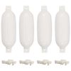 vidaXL Odbijač za čoln 4 kosi bela &Oslash; 16x58 cm PVC