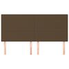 vidaXL Vzglavje postelje temno rjavo 200x5x118/128 cm blago