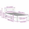 vidaXL Konstrukcija postelje Bela 90 x 200 cm Masivno borovo les