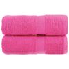 vidaXL Premium brisače za goste SOLUND 2 kosa roza 30x50 cm 600 g/m&sup2;