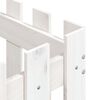 vidaXL Vrtno korito z ograjico belo 60x60x60 cm trdna borovina