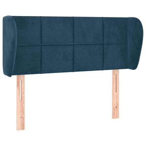 vidaXL Vzglavje z u&scaron;esi temno modro 83x23x78/88 cm žamet
