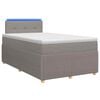 vidaXL Postelja boxspring z vzmetnico Taupe 120 x 190 cm Blago