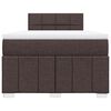 vidaXL Box spring postelja z vzmetnico temno rjava 120x190 cm blago