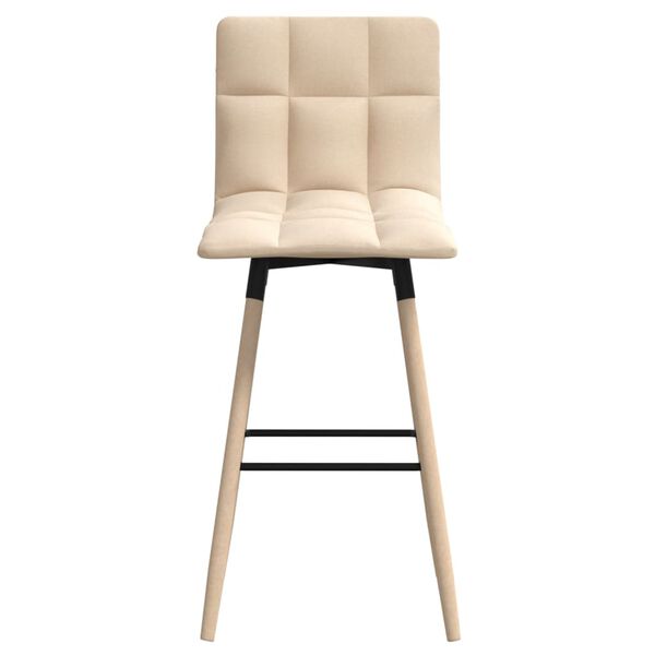 vidaXL Barski stolčki 2 kosa krem blago