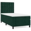 vidaXL Box spring postelja z vzmetnico temno zelena 90x200 cm žamet