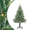 vidaXL Umjetno božično drevo s snežno obloženimi vejicami in LED lučko