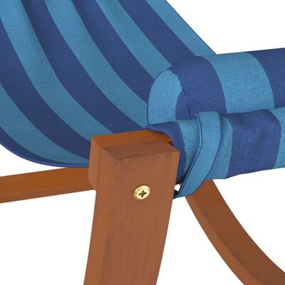 vidaXL Gugalna otroška viseča mreža iz modrega črtastega blaga
