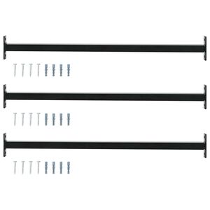 vidaXL Nastavljiva varnostna palica za okna 3 kos 710 -1200 mm Jeklo