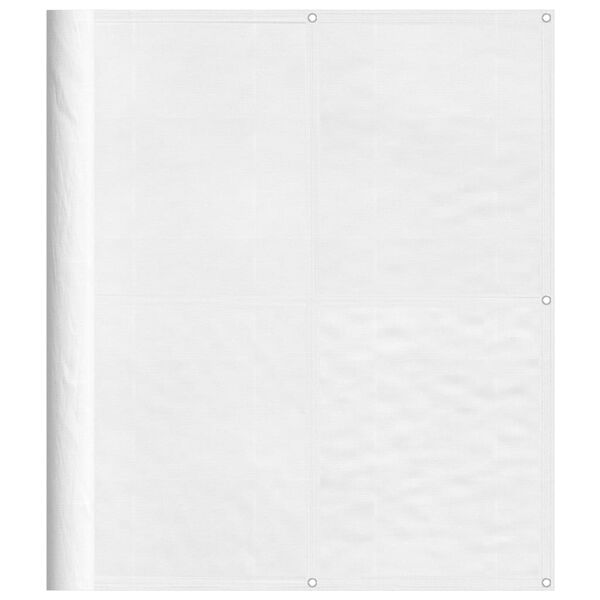 vidaXL Balkonsko platno belo 120x800 cm 100 % poliestrski oxford