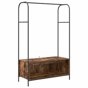 vidaXL Stojalo za oblačila Rjav hrast 100 x 44 x 160 cm Inženirski les
