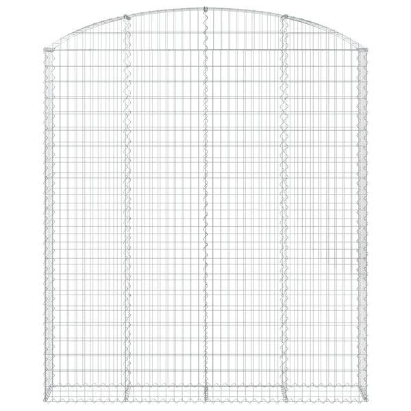 vidaXL Obokana gabonska košara 200x30x220/240 cm pocinkano železo