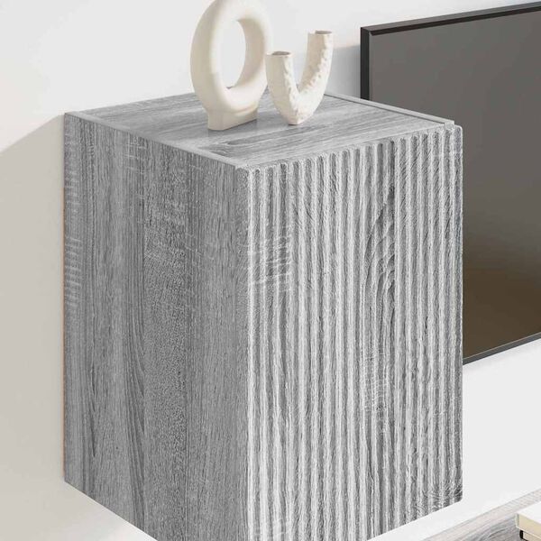 vidaXL TV stenska omara Siva Sonoma 30 x 31 x 40 cm Konstruiran les