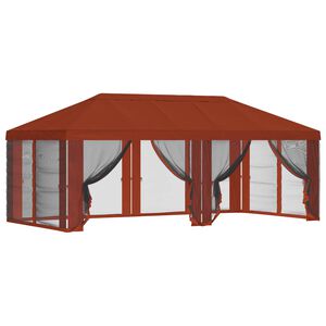 vidaXL Pokrov za gazebo s stranskimi stenami Terakota 600,5 x 300,5 cm