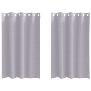 vidaXL Zavese za zatemnitev z obroči 2 pcs Kovinsko siva 175 x 140 cm