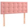 vidaXL Box spring postelja z vzmetnico roza 100x200 cm žamet