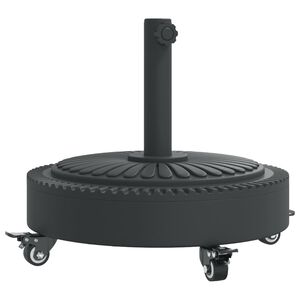 vidaXL Podstavek za senčnik s kolesi za drog &Oslash;38/48 mm 27 kg okrogel