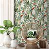 DUTCH WALLCOVERINGS Tapeta tropske ptice bela in zelena