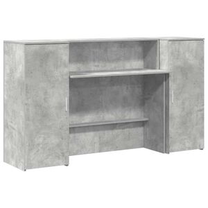 vidaXL Sprejemna miza betonsko siva 180x50x103,5 cm inženirski les
