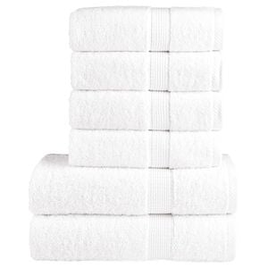 vidaXL Komplet brisač iz bombaža 6-delni SOLUND bela 600 gsm