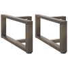 vidaXL Noge za klubsko mizico v obliki črke T, 2 kosa, črne, 60x25x(30-31) cm, jeklo