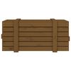 vidaXL Škatla za shranjevanje medeno rjava 91x40,5x42cm trdna borovina