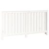 vidaXL Pokrov za radiator bela 153x19x84 cm trdna borovina